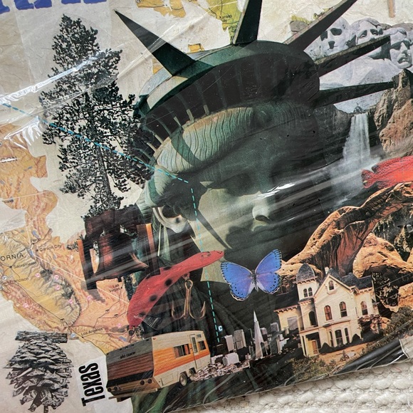 Vintage 1985 Plymouth Inc Collage Style Travel Theme Scrapbook New in Package - Picture 10 of 11